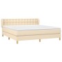 Boxspringbett mit cremefarbener Stoffmatratze 160x200 cm von , Betten und Lattenroste - Ref: Foro24-3127138, Preis: 526,08 €,...