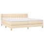Boxspringbett mit cremefarbener Stoffmatratze 160x200 cm von , Betten und Lattenroste - Ref: Foro24-3130606, Preis: 510,95 €,...