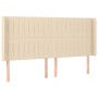 Box spring bed mattress and LED lights cream fabric 160x200 cm by , Beds and slatted bases - Ref: Foro24-3139050, Price: 617,...