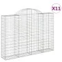 Gabion baskets 11 pcs arch shape iron 200x30x140/160 cm by , Pots and planters - Ref: Foro24-3146161, Price: 979,72 €, Discou...