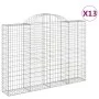 Gabion baskets 13 pcs arch shape iron 200x30x140/160 cm by , Pots and planters - Ref: Foro24-3146163, Price: 1,00 €, Discount: %
