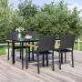 5-teiliges Garten-Ess-Set aus schwarzem synthetischem Rattan von , Gartensets - Ref: Foro24-3156684, Preis: 364,40 €, Rabatt: %