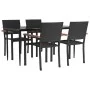 5-teiliges Garten-Ess-Set aus schwarzem synthetischem Rattan von , Gartensets - Ref: Foro24-3156684, Preis: 364,40 €, Rabatt: %