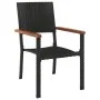 5-Piece Black Synthetic Rattan Garden Dining Set by , Garden sets - Ref: Foro24-3156684, Price: 381,45 €, Discount: %