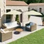 Doppelter Sonnenschirm mit sandfarbenem Stahlmast 600x300 cm von , Sonnenschirme - Ref: Foro24-312555, Preis: 160,22 €, Rabat...