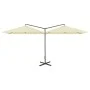 Doppelter Sonnenschirm mit sandfarbenem Stahlmast 600x300 cm von , Sonnenschirme - Ref: Foro24-312555, Preis: 160,22 €, Rabat...