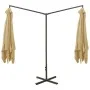 Doppelter Sonnenschirm mit taupegrauem Stahlmast 600x300 cm von , Sonnenschirme - Ref: Foro24-312557, Preis: 163,41 €, Rabatt: %