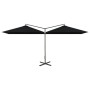 Double umbrella with black steel pole 600x300 cm by , Umbrellas - Ref: Foro24-312560, Price: 159,53 €, Discount: %
