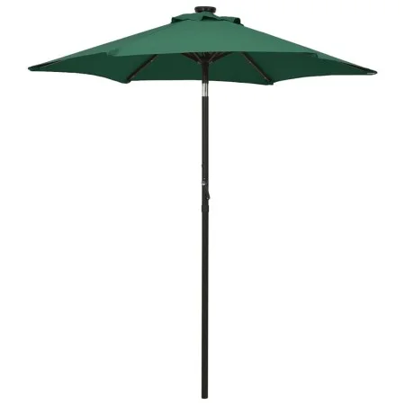 Sombrilla con luces LED aluminio verde 200x211 cm de , Sombrillas - Ref: Foro24-313558, Precio: 82,75 €, Descuento: %