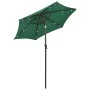 Sombrilla con luces LED aluminio verde 200x211 cm de , Sombrillas - Ref: Foro24-313558, Precio: 82,75 €, Descuento: %
