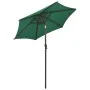 Sombrilla con luces LED aluminio verde 200x211 cm de , Sombrillas - Ref: Foro24-313558, Precio: 82,75 €, Descuento: %