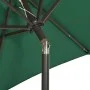 Sombrilla con luces LED aluminio verde 200x211 cm de , Sombrillas - Ref: Foro24-313558, Precio: 82,75 €, Descuento: %