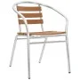 Sillas de jardín apilables 4 unidades aluminio y WPC plateado de , Sillas de jardín - Ref: Foro24-48710, Precio: 274,79 €, De...