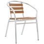 Sillas de jardín apilables 4 unidades aluminio y WPC plateado de , Sillas de jardín - Ref: Foro24-48710, Precio: 279,17 €, De...