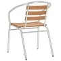 Sillas de jardín apilables 4 unidades aluminio y WPC plateado de , Sillas de jardín - Ref: Foro24-48710, Precio: 274,79 €, De...