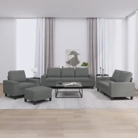 4-piece sofa set dark gray fabric by , Sofas - Ref: Foro24-3201875, Price: 769,37 €, Discount: %