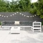 Gartensofa-Set 7-teilig aus massivem weißem Kiefernholz von , Gartensets - Ref: Foro24-3250865, Preis: 455,03 €, Rabatt: %
