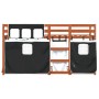 Bunk bed with black and white pine solid wood curtains 90x200 cm by , Beds and slatted bases - Ref: Foro24-3283946, Price: 18...