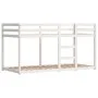 Bunk bed with black and white pine solid wood curtains 90x200 cm by , Beds and slatted bases - Ref: Foro24-3283895, Price: 26...