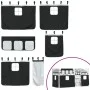 Litera con cortinas madera maciza pino blanco y negro 90x200 cm de , Camas y somieres - Ref: Foro24-3283895, Precio: 238,10 €...