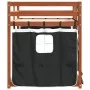 Bunk bed with curtains solid black and white pine wood 75x190 cm by , Beds and slatted bases - Ref: Foro24-3283925, Price: 18...