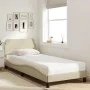 Bed with cream fabric mattress 80x200 cm by , Beds and slatted bases - Ref: Foro24-3208289, Price: 260,40 €, Discount: %