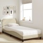 Cama con colchón tela color crema 80x200 cm de , Camas y somieres - Ref: Foro24-3208289, Precio: 226,34 €, Descuento: %