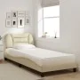 Cama con colchón tela color crema 80x200 cm de , Camas y somieres - Ref: Foro24-3208497, Precio: 291,26 €, Descuento: %