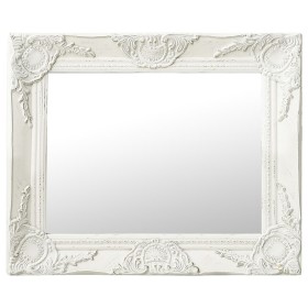 White baroque style wall mirror 50x40 cm by vidaXL, Mirrors - Ref: Foro24-320308, Price: 44,44 €, Discount: %