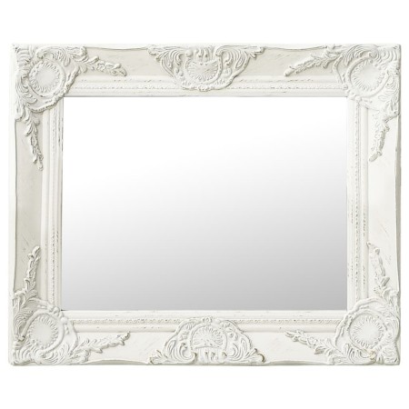 Weißer Wandspiegel im Barockstil 50x40 cm von vidaXL, Spiegel - Ref: Foro24-320308, Preis: 44,44 €, Rabatt: %