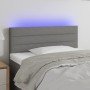 Cabecero con LED de tela gris oscuro 90x5x78/88 cm en Cabeceros y pies de cama | Comprar online en Foro24