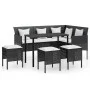 L-shaped sofa set 5 pieces with black synthetic rattan cushions by , Garden sets - Ref: Foro24-318581, Price: 285,09 €, Disco...