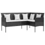 L-shaped sofa set 5 pieces with black synthetic rattan cushions by , Garden sets - Ref: Foro24-318581, Price: 285,09 €, Disco...