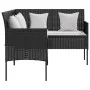 L-shaped sofa set 5 pieces with black synthetic rattan cushions by , Garden sets - Ref: Foro24-318581, Price: 285,09 €, Disco...