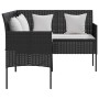 Set de sofás en forma de L 5 pzas cojines ratán sintético negro de , Conjuntos de jardín - Ref: Foro24-318581, Precio: 305,33...