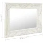 Weißer Wandspiegel im Barockstil 50x40 cm von vidaXL, Spiegel - Ref: Foro24-320308, Preis: 43,50 €, Rabatt: %