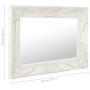 Weißer Wandspiegel im Barockstil 50x40 cm von vidaXL, Spiegel - Ref: Foro24-320308, Preis: 44,44 €, Rabatt: %