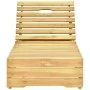 Lounger with beige impregnated pine wood cushion by , Loungers - Ref: Foro24-3065912, Price: 159,76 €, Discount: %