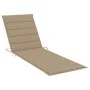 Lounger with beige impregnated pine wood cushion by , Loungers - Ref: Foro24-3065912, Price: 159,76 €, Discount: %