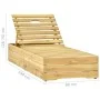 Lounger with beige impregnated pine wood cushion by , Loungers - Ref: Foro24-3065912, Price: 159,76 €, Discount: %