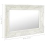 Weißer Wandspiegel im Barockstil 60x40 cm von vidaXL, Spiegel - Ref: Foro24-320328, Preis: 44,69 €, Rabatt: %