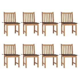 Garden chairs 8 units teak wood with cushions by , Garden chairs - Ref: Foro24-3073150, Price: 900,82 €, Discount: %