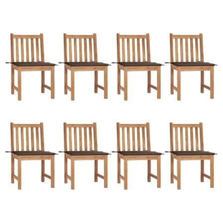 Gartenstühle 8 Einheiten aus Teakholz mit Kissen von , Gartenstühle - Ref: Foro24-3073150, Preis: 900,74 €, Rabatt: %