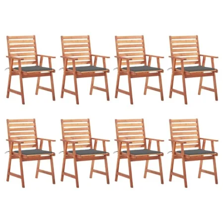 Sillas comedor de jardín y cojines 8 uds madera maciza acacia de , Sillas de jardín - Ref: Foro24-3078374, Precio: 556,70 €, ...