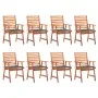 Sillas comedor de jardín y cojines 8 uds madera maciza acacia de , Sillas de jardín - Ref: Foro24-3078374, Precio: 556,70 €, ...