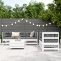 Juego de sofás de jardín 6 piezas madera maciza pino blanco by , Garden sets - Ref: Foro24-3250805, Price: 394,80 €, Discount: %
