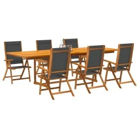Juego comedor de jardín 7 pzas madera maciza acacia y textileno by , Garden sets - Ref: Foro24-3279264, Price: 801,32 €, Disc...