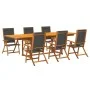 Garten-Esszimmer-Set, 7-teilig, Massivholz Akazie und Textilene von , Gartensets - Ref: Foro24-3279264, Preis: 801,23 €, Raba...