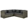 Set de sofás de jardín 4 piezas y cojines ratán sintético gris by , Garden sets - Ref: Foro24-313138, Price: 504,36 €, Discou...