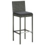 Küchenhocker mit 2 Stück grauen Kunststoff-Rattankissen von , Gartenstühle - Ref: Foro24-316669, Preis: 213,24 €, Rabatt: %
